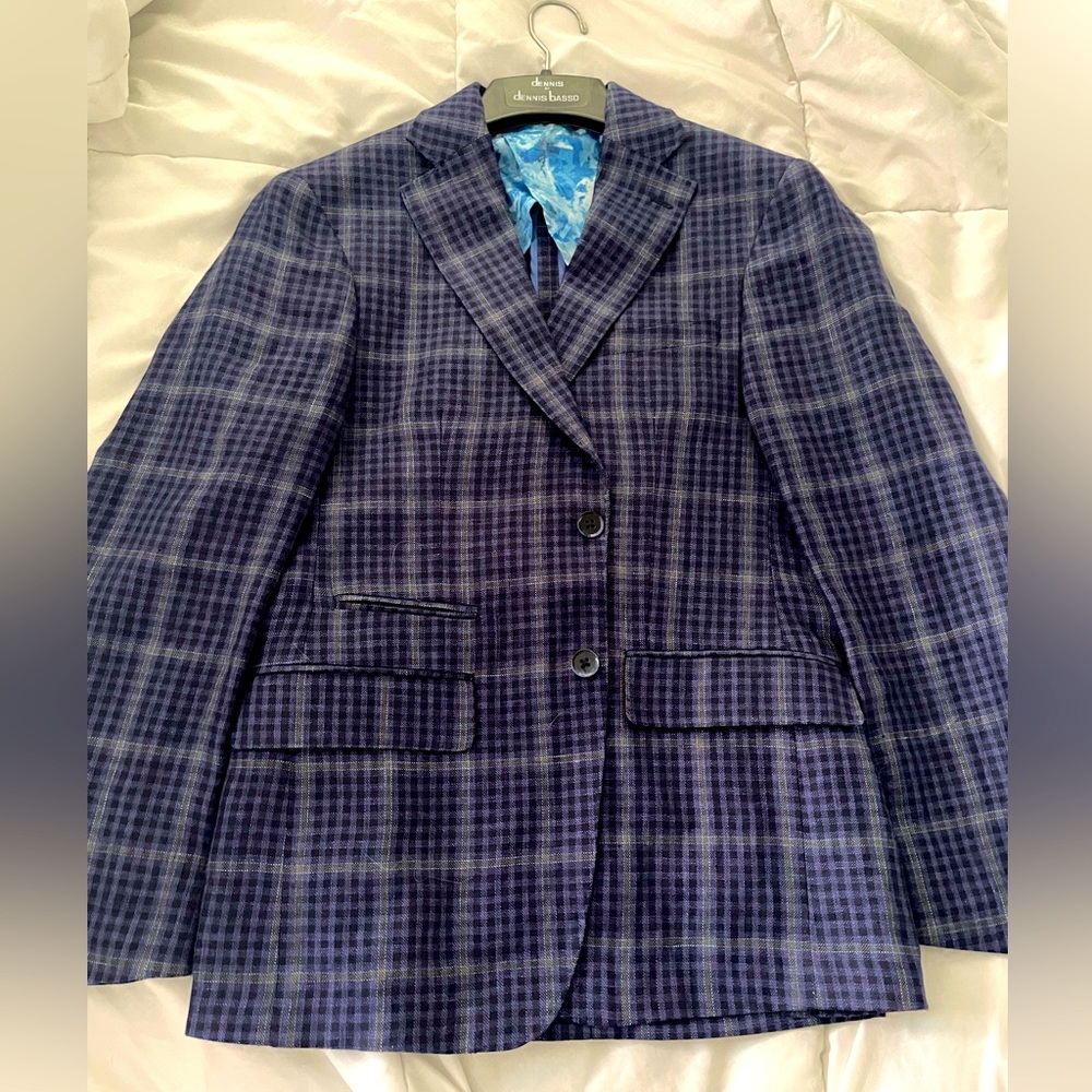 Men’s Talia Blazer 36R. Navy plaid. Worn less than 5 times.